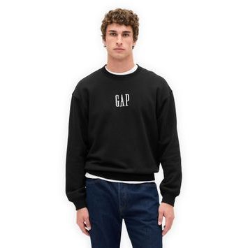 GAP 821273-08 Oversize mikina Heavyweight Černá
