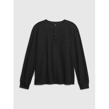 GAP 736038-00 Dětské tričko s kapsičkou Černá