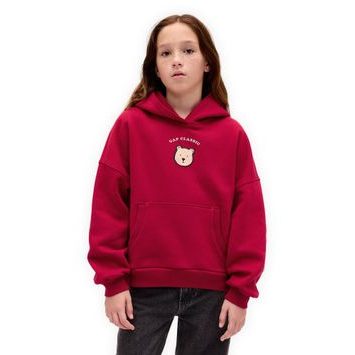 GAP 847141-02 Dětská oversize mikina VintageSoft Červená