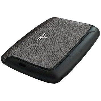 TRU VIRTU Card Case PEARL - leather Silver Stone