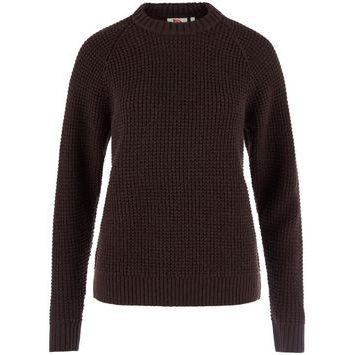 FJÄLLRÄVEN Övik Waffle Knit W Black Oak
