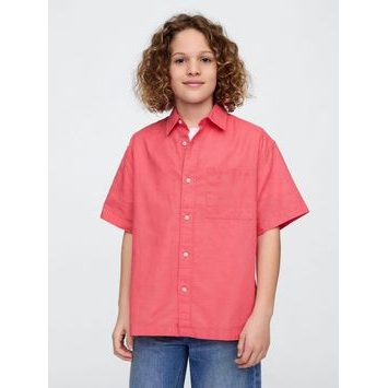 GAP 707785-00 Dětská lněná košile Růžová