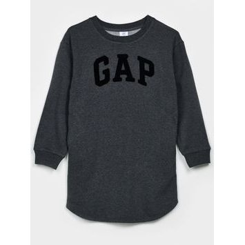 GAP 755466-00 Dětské šaty logo GAP french terry Šedá