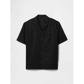 GAP Lněná košile Černá