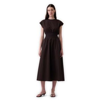 GAP 877701-00 Midi šaty s kapsami Hnědá