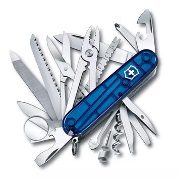 VICTORINOX Swiss Champ, 91 mm, blue transparent