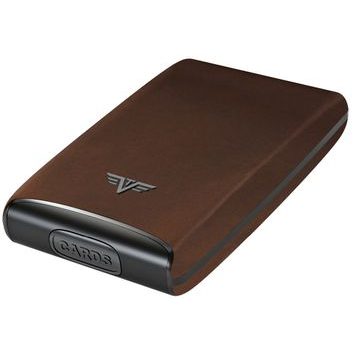 TRU VIRTU Credit Card Case RAZOR Fan - leather Vegetative Brown