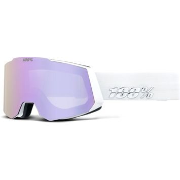 100% SNOWCRAFT HiPER Goggle - White/Lavender - Mirror Lavender Lens