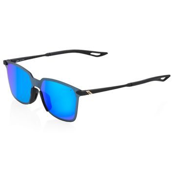 100% Legere Square - Soft Tact Black - Blue Multilayer Mirror Lens