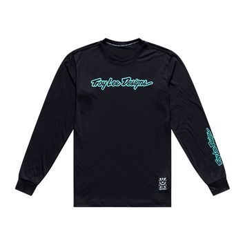 TROY LEE DESIGNS SKYLINE RIDE TEE SIGNATURE BLACK / REAL TEAL