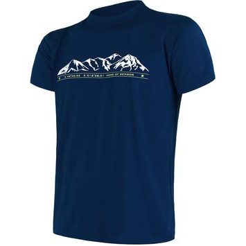 SENSOR COOLMAX TECH MOUNTAINS LIMITED pánské triko kr.rukáv deep blue
