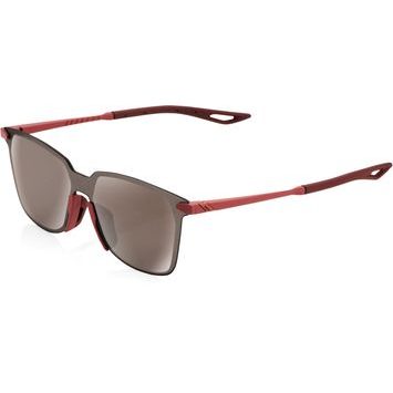 100% LEGERE UltraCarbon Square - Soft Tact Crimson - HiPER Silver Mirror Lens
