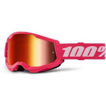 100% STRATA 2 Goggle Pink - Mirror Red Lens