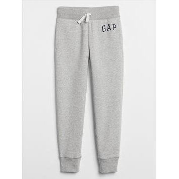 GAP 550068-04 Dětské tepláky fleece logo joggers Šedá