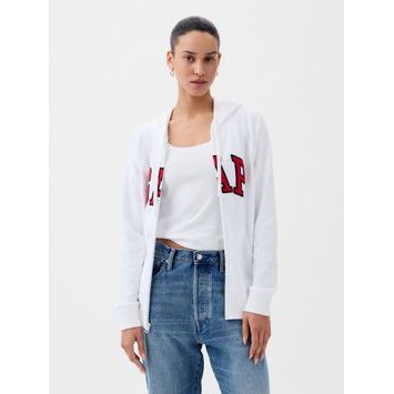 GAP 870536-04 Mikina s logem a kapucí Bílá