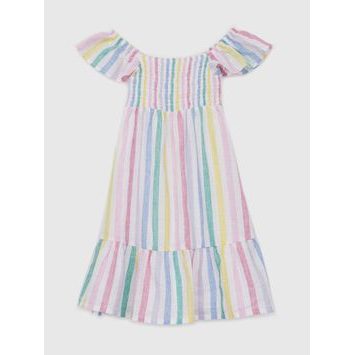 GAP Dětské pruhované midi šaty Barevná
