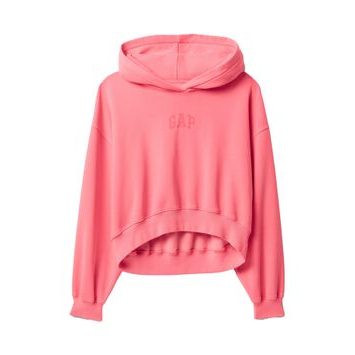 GAP Mikina s kapucí Logo Cropped Růžová