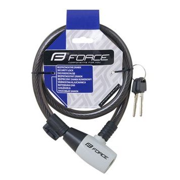 FORCE RON spiral with holder 80cm/12mm, black