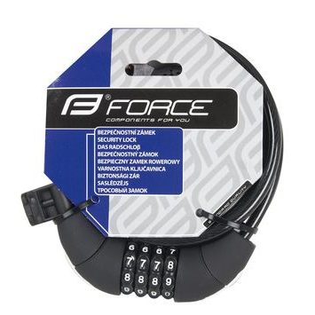 FORCE LUX spiral code 85cm/10mm + holder, black.