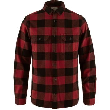 FJÄLLRÄVEN Övik Heavy Flannel Shirt M Red-Black