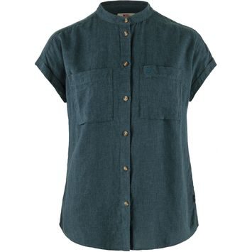 FJÄLLRÄVEN Övik Hemp Shirt SS W Mountain Blue