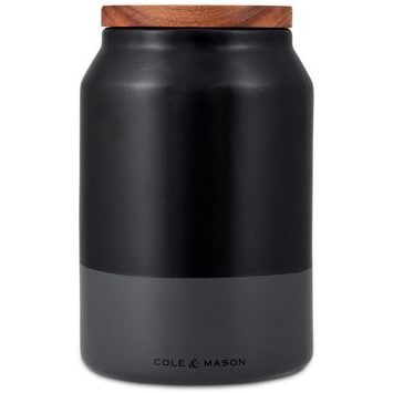 COLE&MASON Dóza Hinxton Ceramic střední 18 cm černá