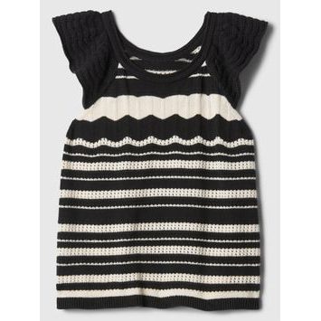 GAP Dětský háčkovaný top Černá