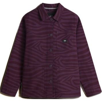 VANS DRILL II CHORE PRINT JACKET BLACKBERRY WINE