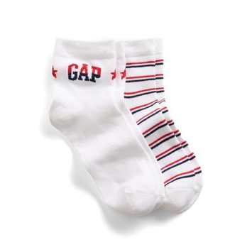 GAP Ponožky Americana, 2 páry Bílá