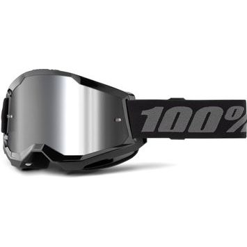 100% STRATA 2 Goggle Black - Mirror Silver Lens