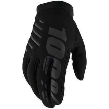 100% BRISKER Youth Gloves Black