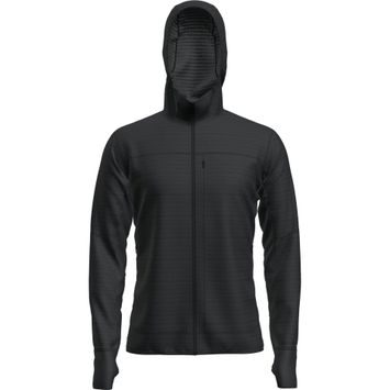 ICEBREAKER Men Mer 300 RF Descend LS Zip Hoodie BLACK