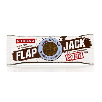 NUTREND Flapjack, tyčinka, 100g čokoláda+kokos v hoř. čoko