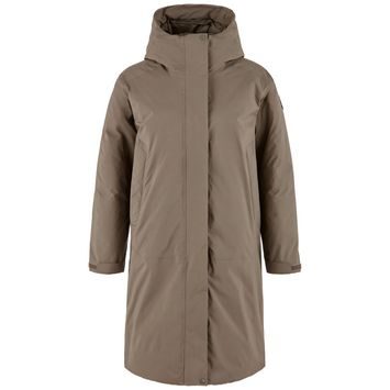 FJÄLLRÄVEN Övik GTX Padded Parka W Suede Brown