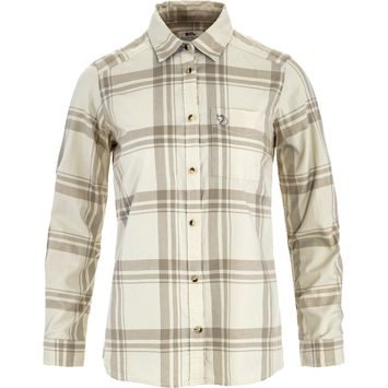 FJÄLLRÄVEN Övik Lite Flannel Shirt W Chalk White-Fossil