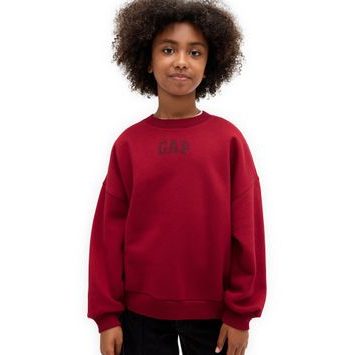 GAP 847142-00 Dětská oversize mikina Logo VintageSoft Červená