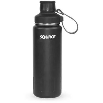 SOURCE TERRAIN-Stainless steel vacuum insulated bottle 710ml Carbon Black strap Indian