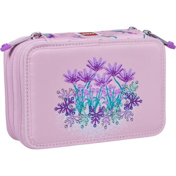 LEGO BAGS Flowers - penál 3 patrový s náplní růžová