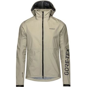 GORE LUPRA GORE-TEX Hooded Logo Jacket Mens tech beige / black