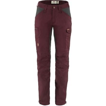 FJÄLLRÄVEN Kaipak Trousers Curved W Dark Garnet-Dark Grey