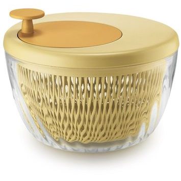 GUZZINI Spin&Store salad spinner with lid 26 cm yellow