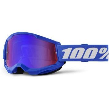 100% STRATA 2 Goggle Blue - Mirror Red/Blue Lens