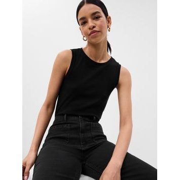 GAP 540735-01 Krátký tílkový top Černá