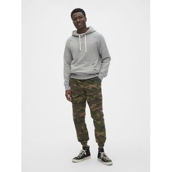 GAP 496157-00 Kalhoty slim canvas joggers GapFlex Zelená