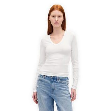 GAP 822221-02 Žebrované tričko Bílá