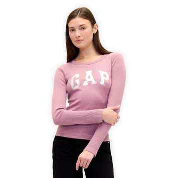 GAP 843331-01 Tričko s vaflovým vzorem Fialová