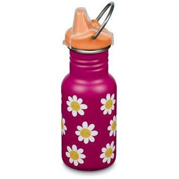 KLEAN KANTEEN Kid Classic Narrow 355 ml (w/Kid Sippy Cap) - Happy Flowers