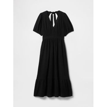 GAP Mušelínové midi šaty Černá