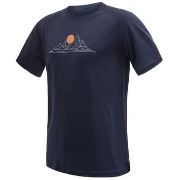 SENSOR MERINO BLEND MOON pánské triko kr.rukáv deep blue