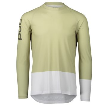 POC MTB Pure LS Jersey Prehnite Green/Hydrogen White
